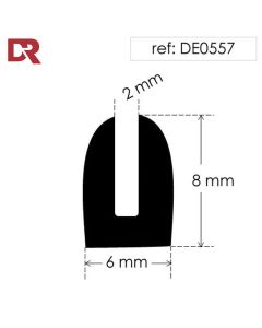 Rubber U Channel Seal DE0557