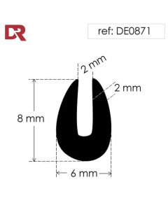 Rubber U Channel Seal DE0871