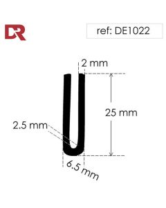 Rubber U Channel Seal DE1022