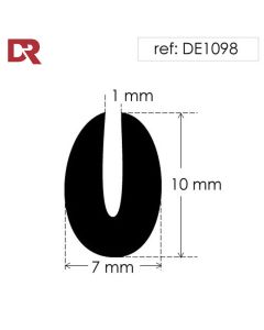 rubber u channel seal DE1098
