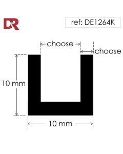 square rubber u channel choose your panel thickness 