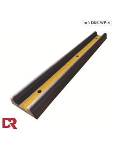 Heavy duty Double D rubber wall protector with contrast yellow and black detail for high visibility