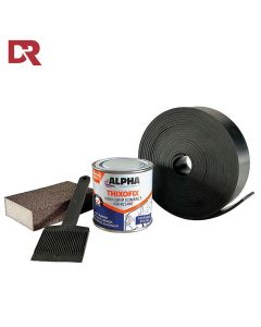 Rubber strip fixing kit