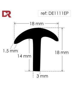 Rubber T section DE1111
