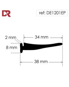 Rubber T section 1201EP