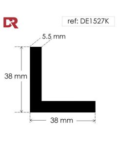 Rubber angle section extrusion DE1527K