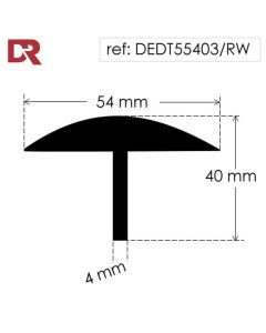 Rubber T Section DEDT55403