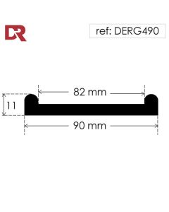 Tank Strap Rubber DERG490