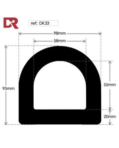 Hollow D Rubber Fender DK33