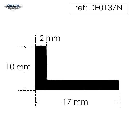 Rubber angle section DE0137N
