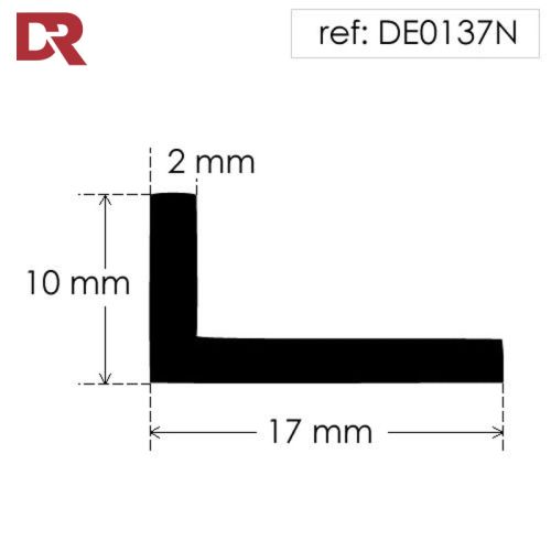 Rubber angle section DE0137N