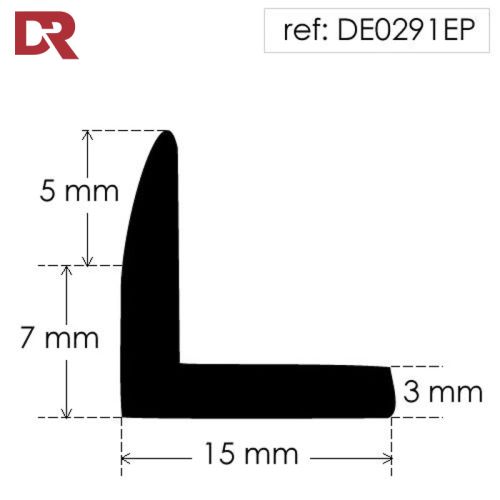 Rubber angle section DE0291EP