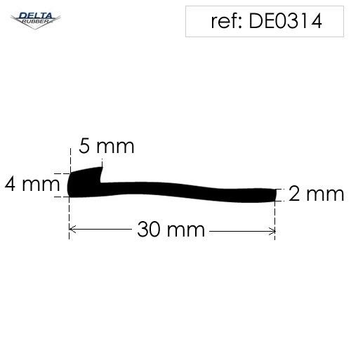 Rubber angle section