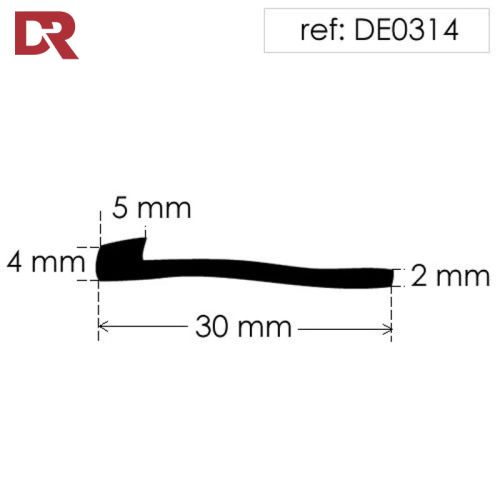 Rubber angle section DE0314