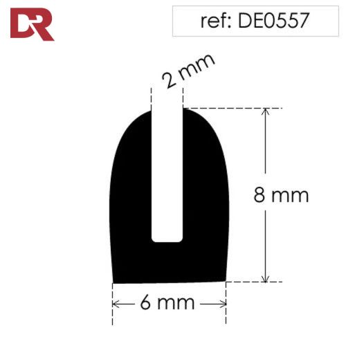 Rubber U Channel Seal DE0557
