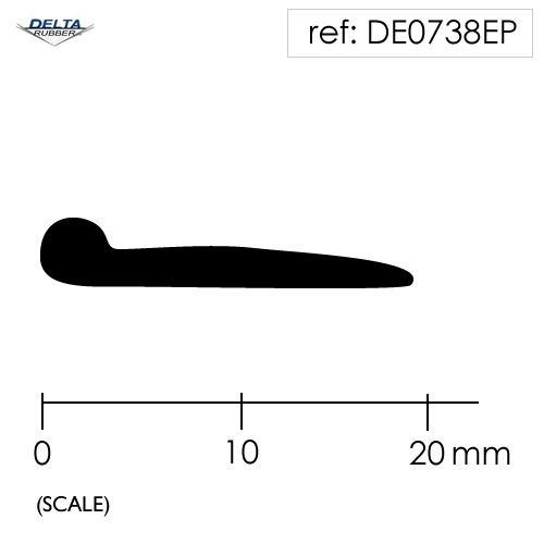 Solid Rubber Piping P Section Seal DE0738EP