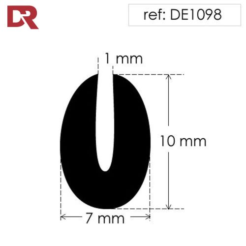 rubber u channel seal DE1098
