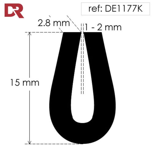 U channel rubber seal DE1177K