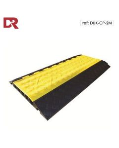 Heavy duty rigid 5 channel cable protector with yellow and black contrast for high visibility. Part of our interlocking system