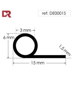 Grey Silicone Rubber P Section DE0001S