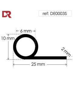 Grey Silicone Rubber P Section DE0003S