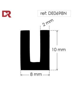 Rubber U Channel Seal DE0698N