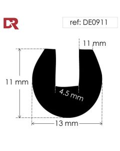 Rubber U Channel Seal DE0911