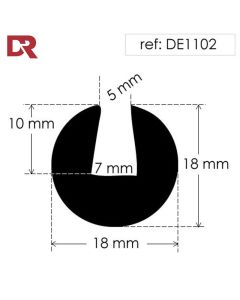 Rubber U Channel Seal DE1102