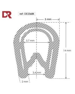 Flexible self grip seal extrusion DE2368K
