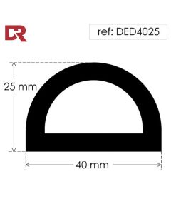 Hollow rubber D fender DED4025